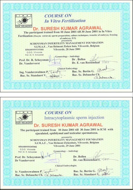 ashoka ivf award Fellowship in IVF & ICSI (Belgium–Europe)