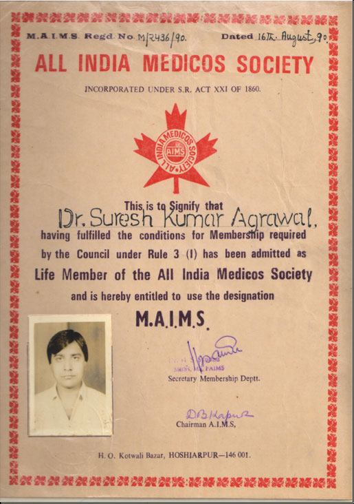ashoka ivf award M.A.I.M.S